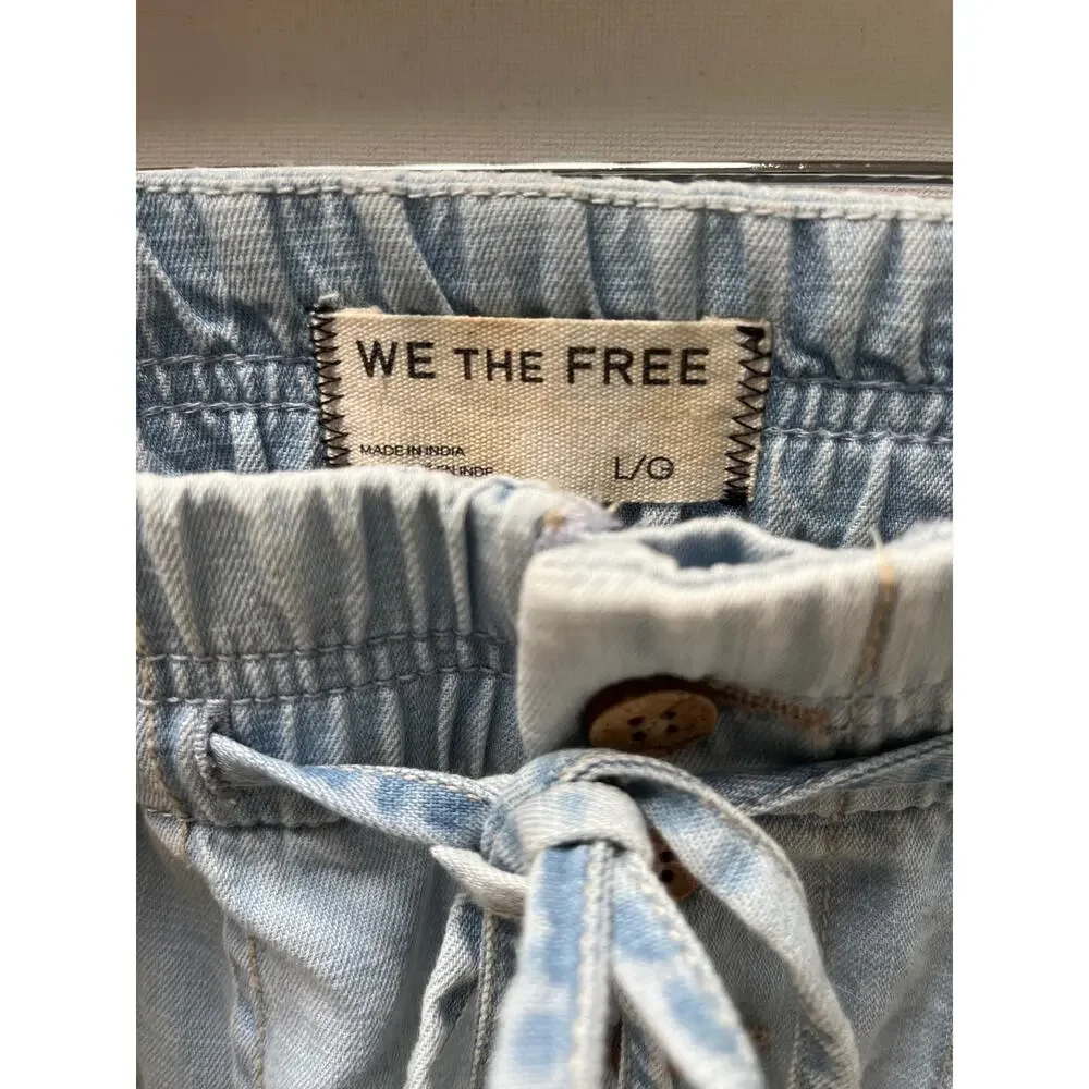 Free People We the Free Roselle Denim Mini Skirt Size L
